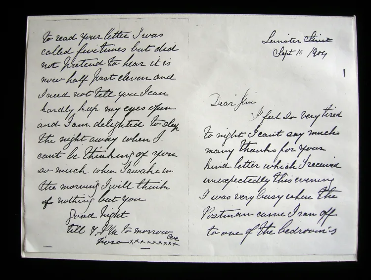 Copy of 16 September 1904 letter from Nora Barnacle to James Joyce