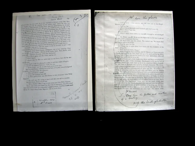 Copies of 2 corrected page proofs of Ulysses 1921