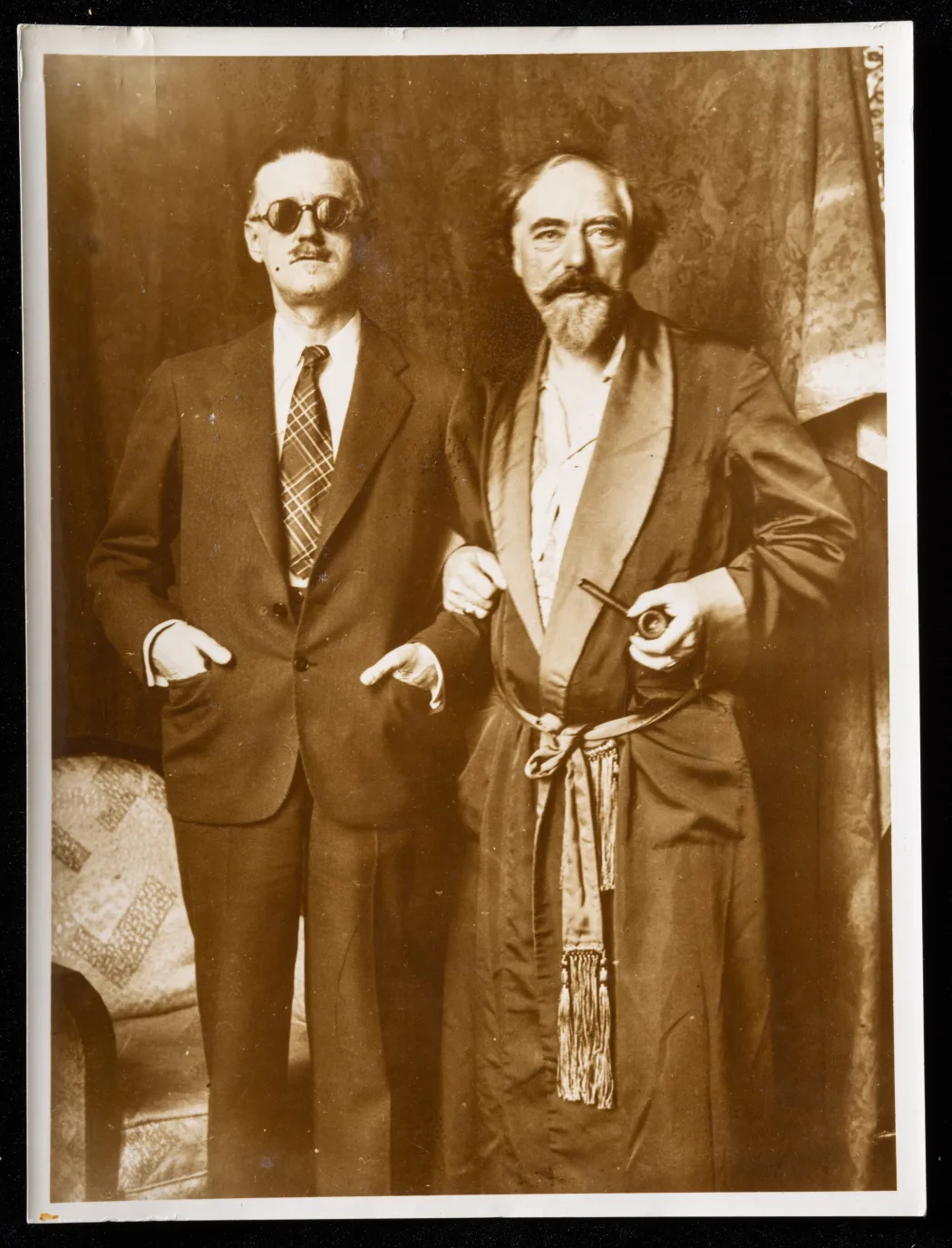 Photograph of James Joyce with Augustus John 1930