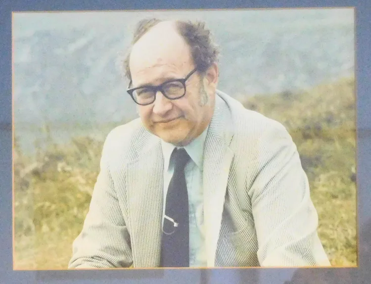 Colour photo by Peter Harding of Richard Ellmann