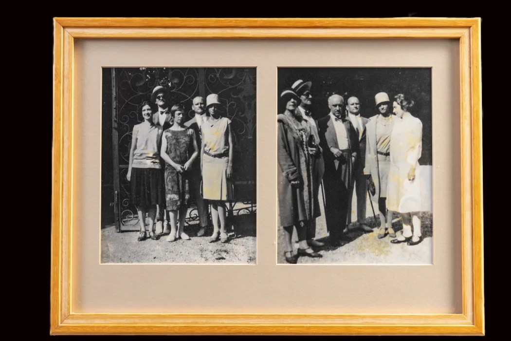 Copies of 2 photos of James Joyce and Nora with Stanislaus Joyce et al