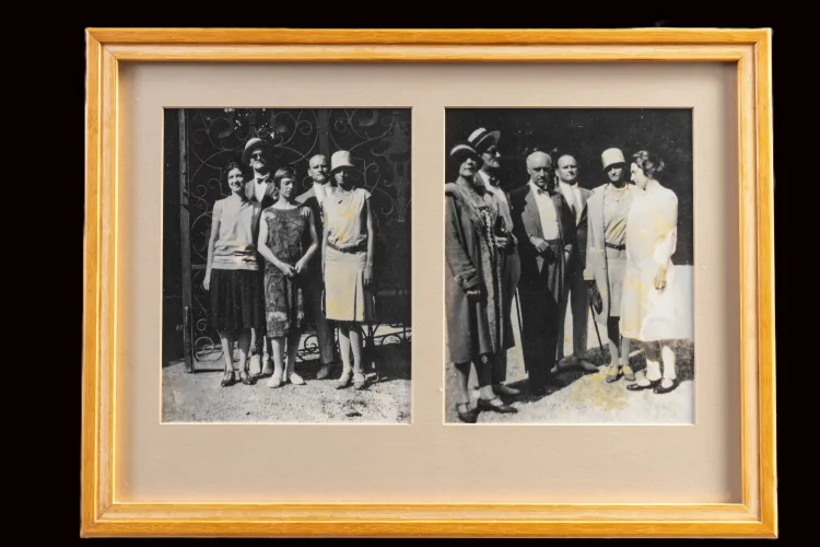 Copies of 2 photos of James Joyce and Nora with Stanislaus Joyce et al