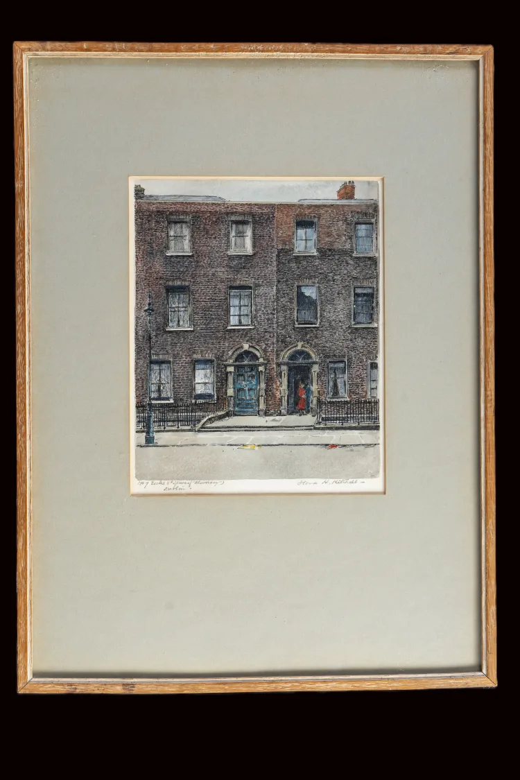 Painting of 7 Eccles Street by Flora Mitchell