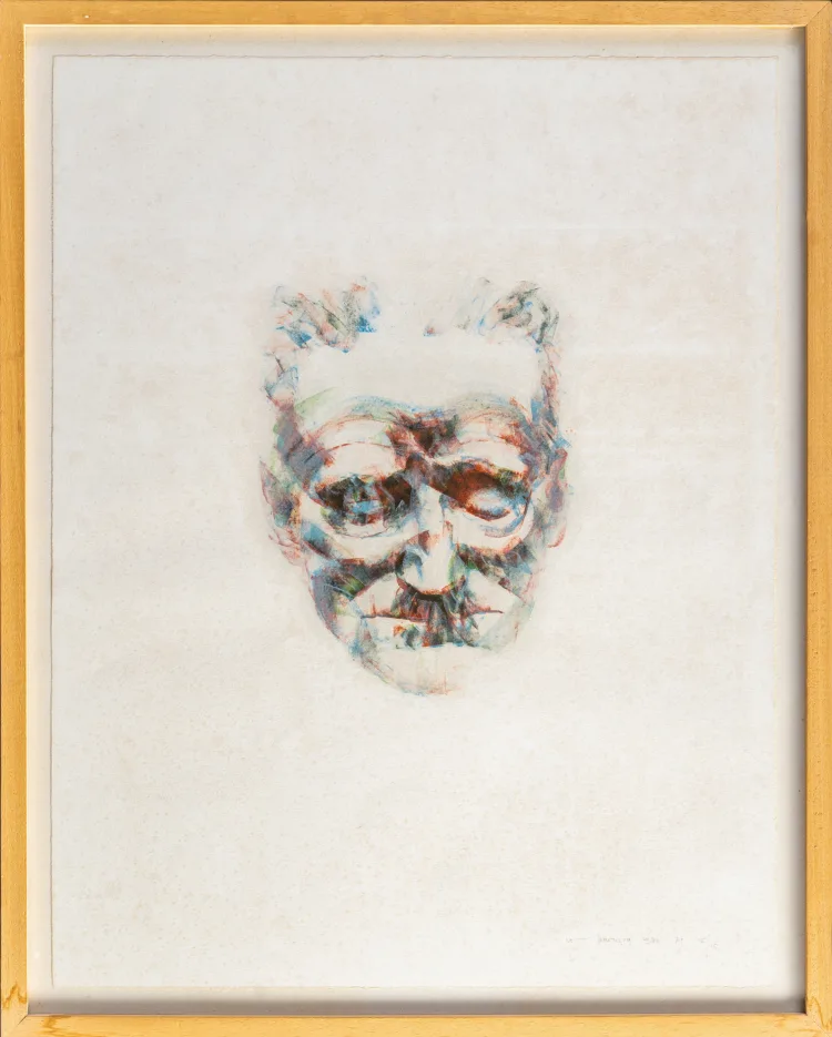 Study Towards an Image of James Joyce by Louis le Brocquy 1981, No 15/15