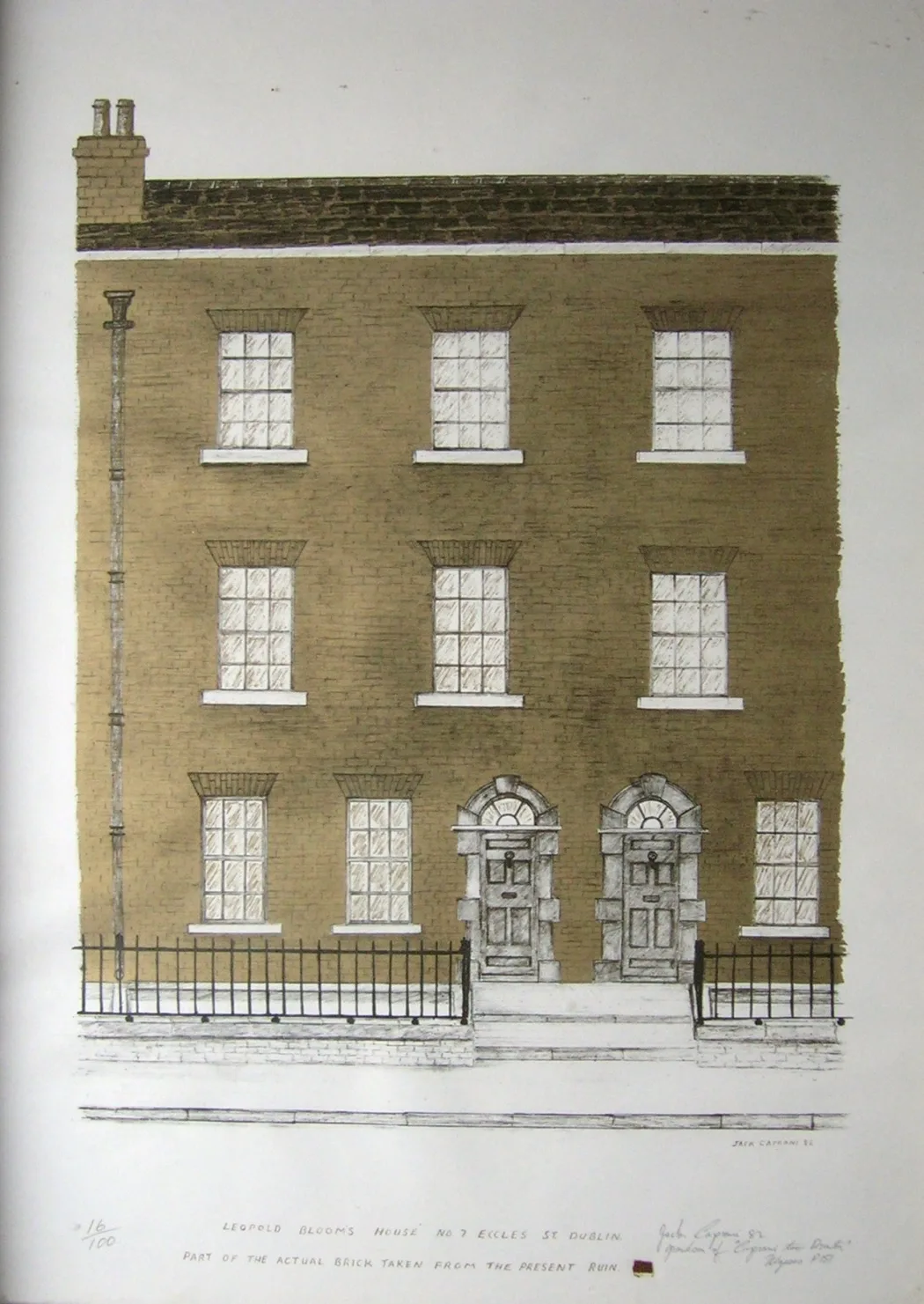Leopold Bloom's House by Jack Caprani 1982