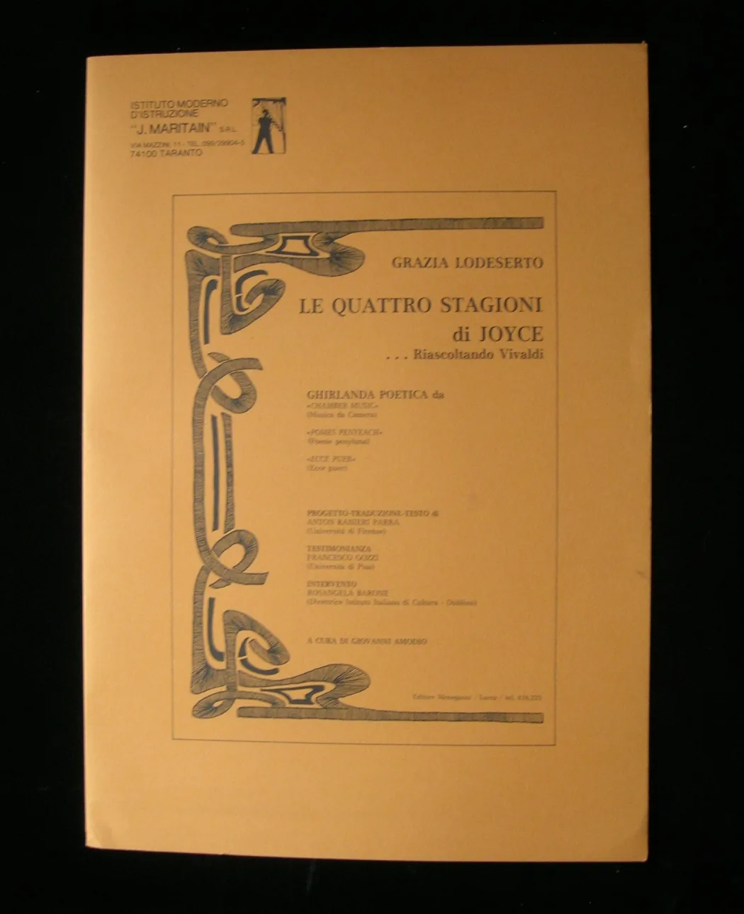 Portfolio, Le Quattro Stagioni di Joyce, of 4 lithographs by Grazia Lodeserto, No 91/150