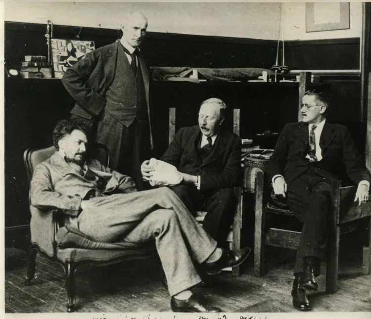 Photo of Ezra Pound, John Quinn, Ford Madox Ford and James Joyce