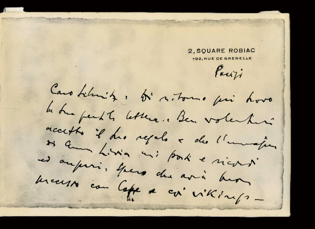 3 photos of letters from James Joyce to Ettore Schmitz