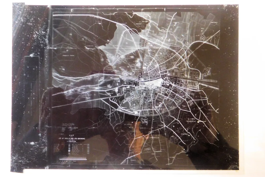 Negative of 1904 Thom's Directory map of Dublin