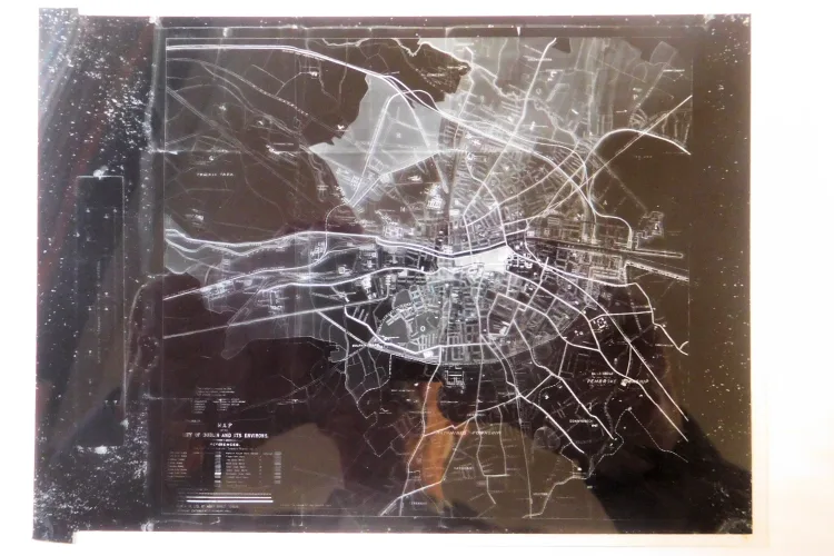 Negative of 1904 Thom's Directory map of Dublin
