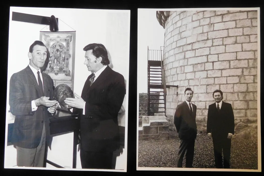 12 photos of unveiling of Tom Keating plaque in Joyce Tower 1972