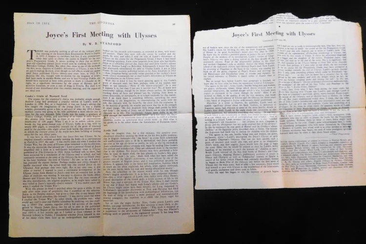 4 articles about Joyce from different papers