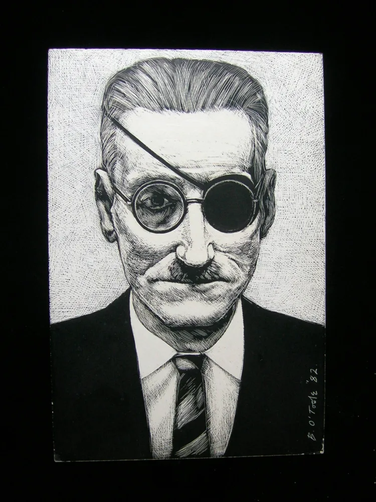 Portrait of James Joyce by Brian O'Toole 1982