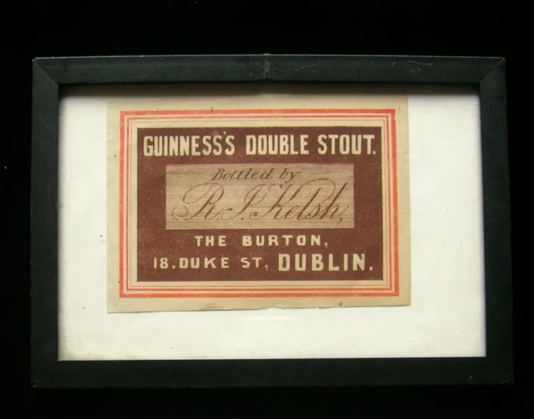 Burton restaurant Guinness label