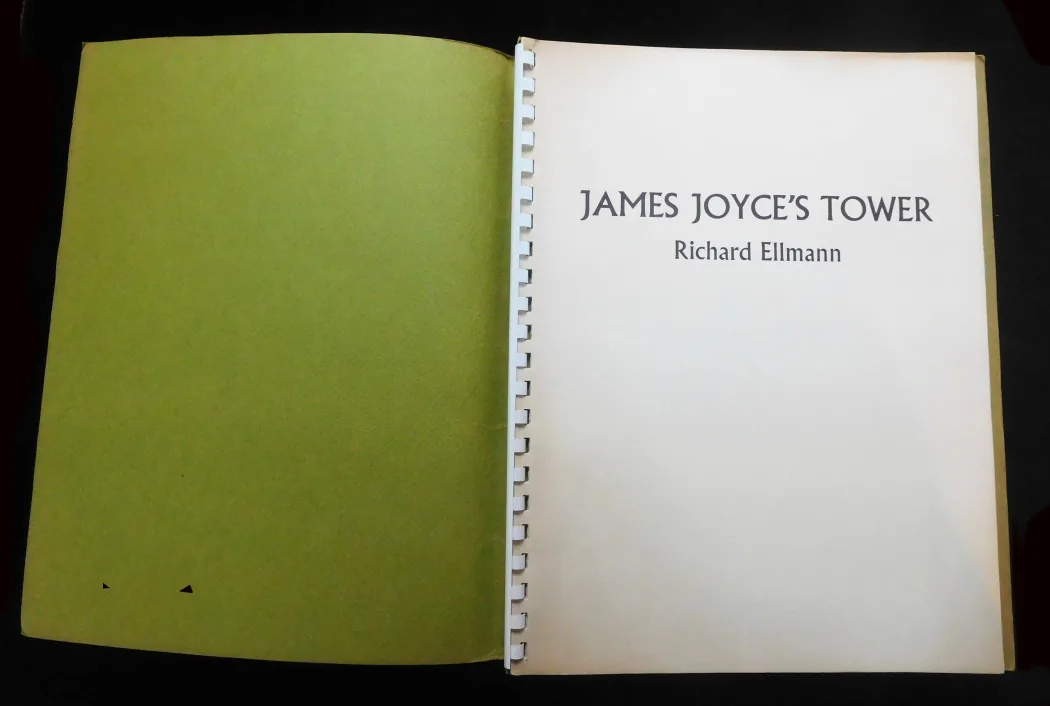 7 photos and 4 printed items from opening of James Joyce Museum