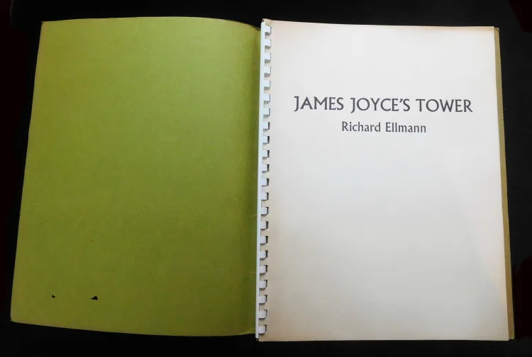 7 photos and 4 printed items from opening of James Joyce Museum