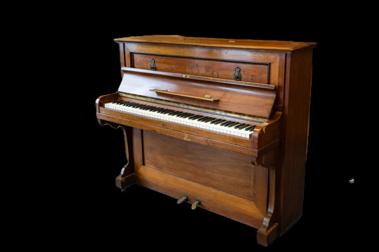 Upright Petrof piano owned by James Joyce