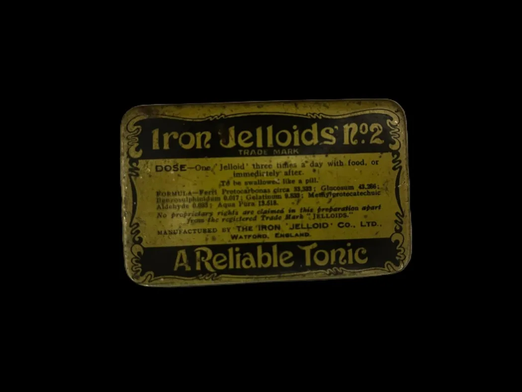 Iron Jelloids' tin