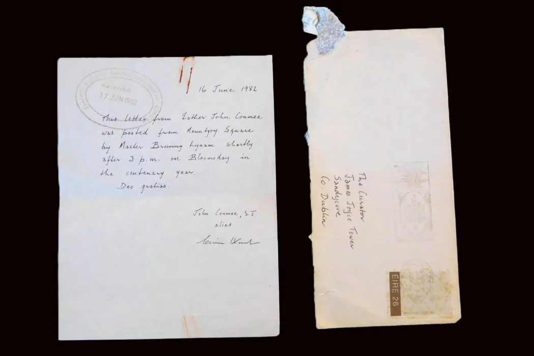 Original MS letter from Clive Hart to the Curator, 16 June 1982